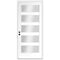 Codel Doors 32" x 96" Primed White Contemporary Flush-Glazed Exterior Fiberglass Door 2880RHISPSF20F5LC491610BM - alternate 1